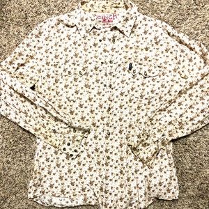 Floral Cinch Pearl Snap